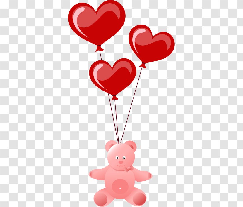 Heart Balloon Clip Art - Valentine's Day Heart-shaped Transparent PNG