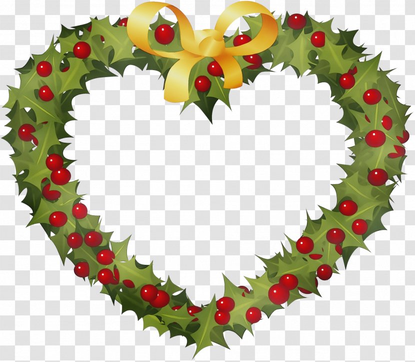 Christmas Ornament Wreath Leaf Heart Day Transparent PNG