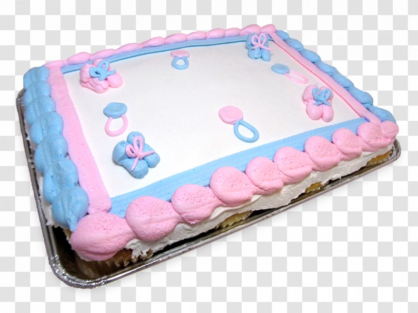 Sheet Cake Cupcake Frosting & Icing Birthday - PINK CAKE Transparent PNG