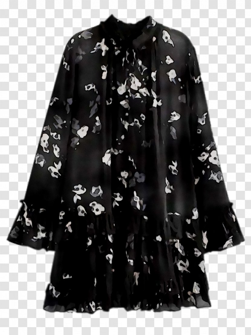 Coat Dress Sleeve Outerwear Blouse - Black M Transparent PNG