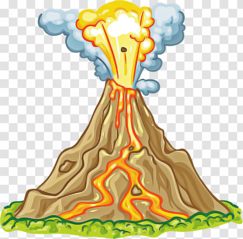Cartoon Volcano Transparent PNG