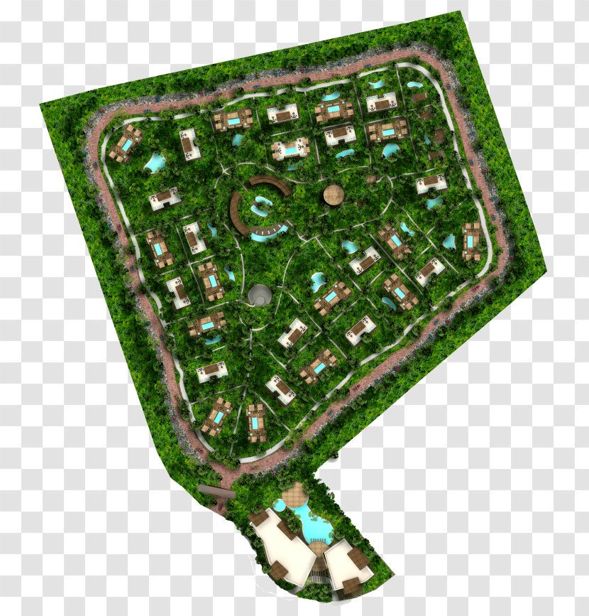 Tulum Aldea Zama Hotel Villa Residential Area - Grass - Playground Plan Transparent PNG