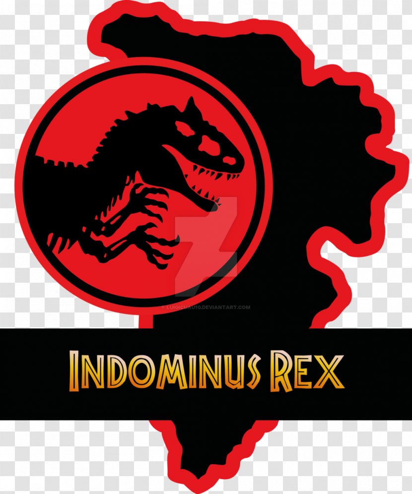 Jurassic Park Tyrannosaurus Velociraptor Dilophosaurus Triceratops - Red - Logo Vector Transparent PNG