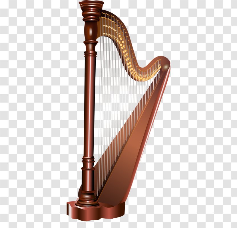 Musical Instrument Harp Clip Art - Silhouette Transparent PNG