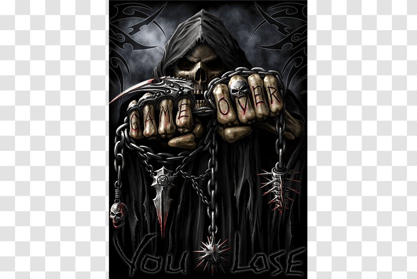 Death Street Poster Art Skull - Macabre - Reaper Transparent PNG