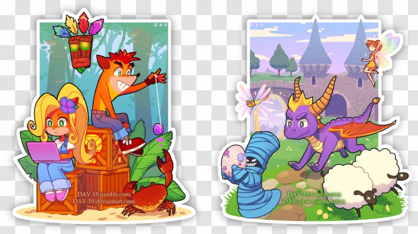 Crash Bandicoot Purple: Ripto's Rampage And Spyro Orange: The Cortex Conspiracy Dragon Spyro: Year Of Skylanders: Spyro's Adventure PlayStation - Playstation Transparent PNG