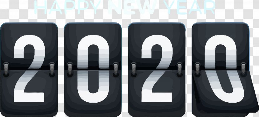 2020, Happy New Year - Years 2020 - Clock Numbers Transparent PNG