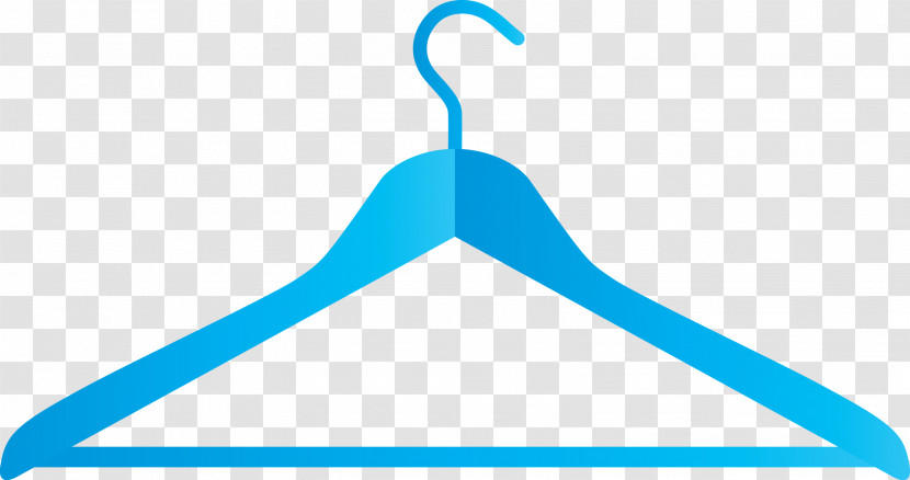 Aqua Clothes Hanger Turquoise Line Triangle Transparent PNG
