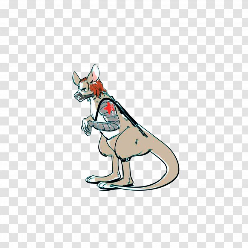 Kangaroo Illustration - Tail - The Injured Transparent PNG