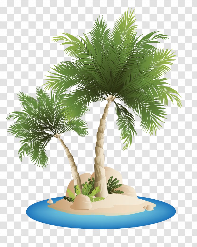 Palm Islands Beach Clip Art - Grass - Sea Island,coconut,Coco,tourism,Great Transparent PNG