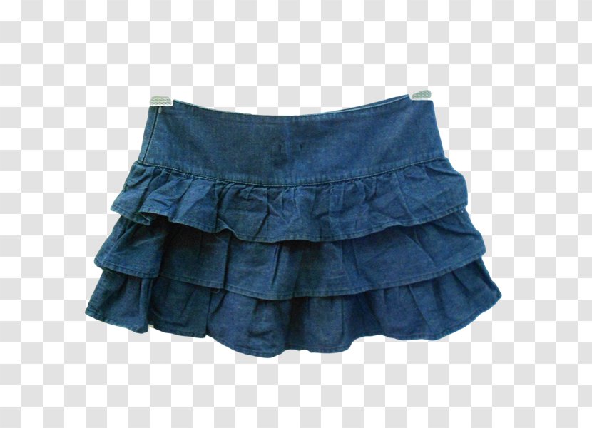 Skirt Denim Jeans Ruffle Shorts - Saia Havaiana Transparent PNG