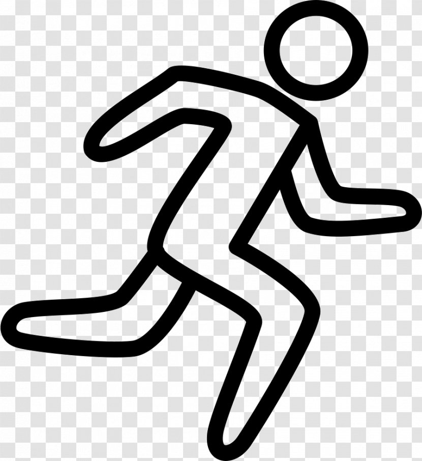 Running Sport - Black And White - Human Behavior Transparent PNG