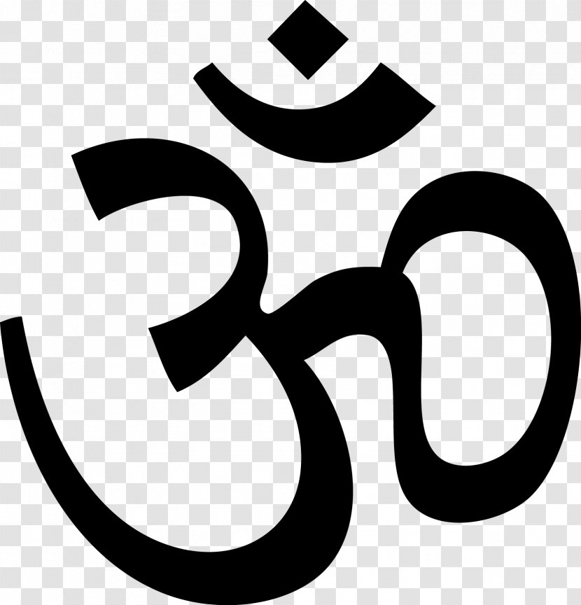 Om Hinduism Symbol Logo - Monochrome Transparent PNG