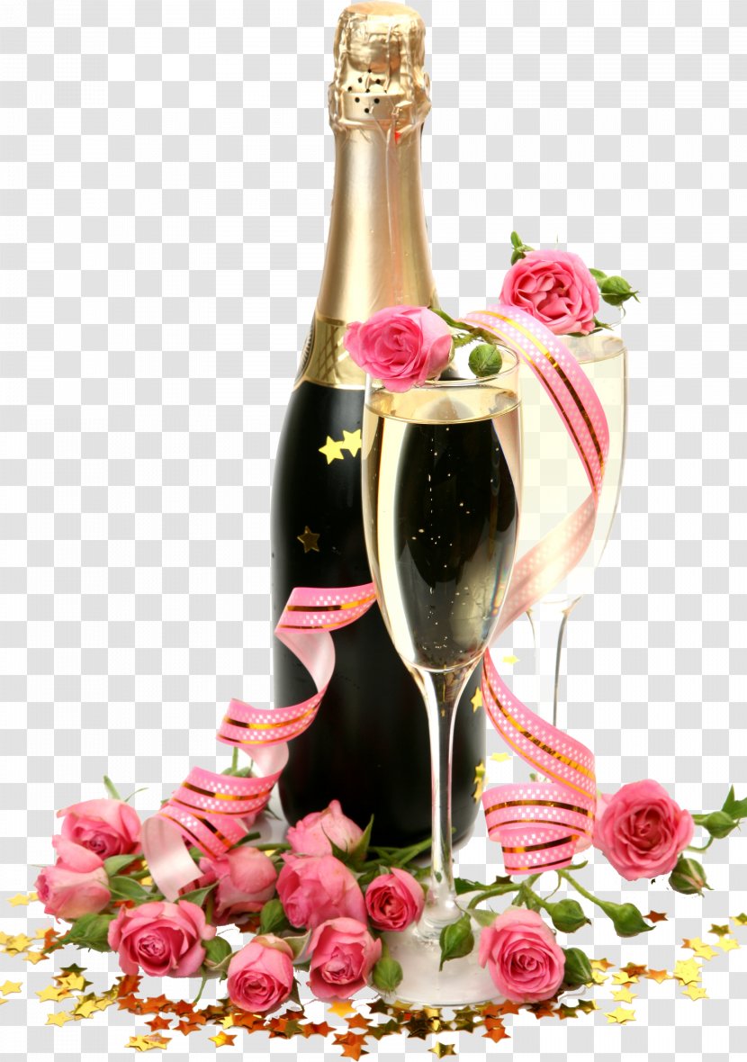 Champagne Wedding Invitation Clip Art - Bottle Transparent PNG