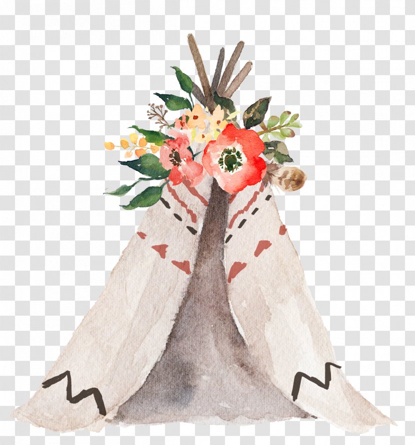 Wedding Invitation Boho-chic Logo Tipi - Flower - Beautiful Flowers Sen Department Transparent PNG
