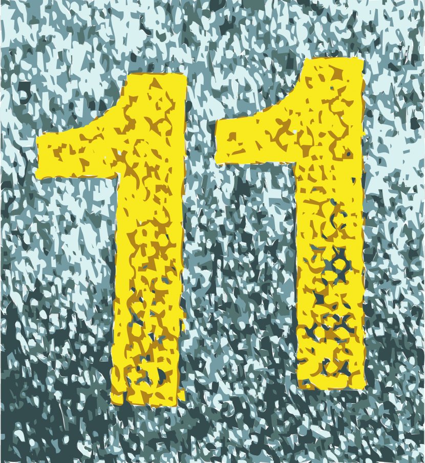 Number Clip Art - Symbol - Eleven Cliparts Transparent PNG