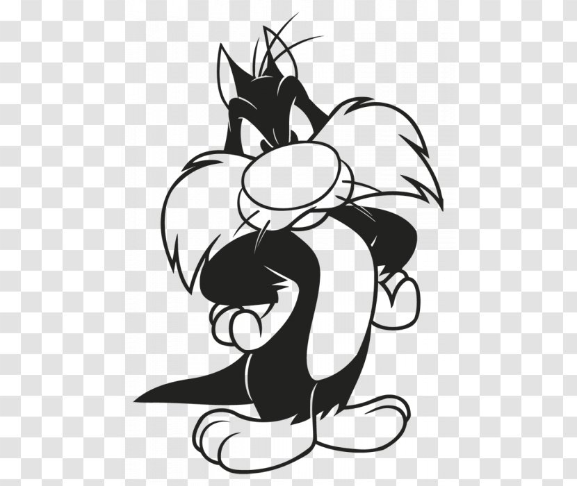 Sylvester Jr. Drawing Looney Tunes Black And White Clip Art - Visual Arts - The Cat Jr Transparent PNG