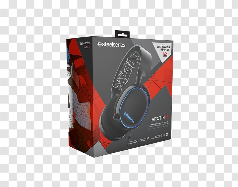7.1 Surround Sound SteelSeries Arctis 5 Headphones DTS RGB Color Model Transparent PNG