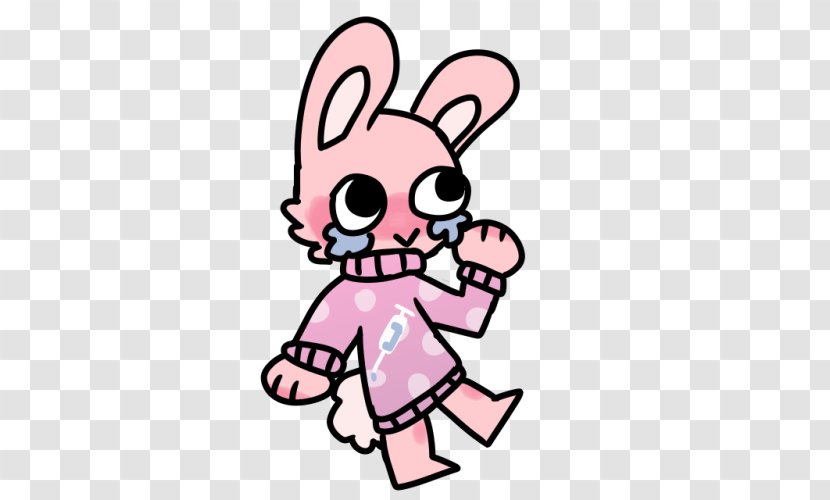 Clip Art Easter Bunny Cartoon Line - Frame - Cute Bat Plushie Pattern To Make Transparent PNG