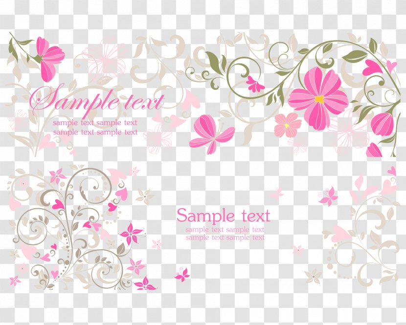 Flower Clip Art - Pink - Romantic Wedding Invitation Material Vector Transparent PNG