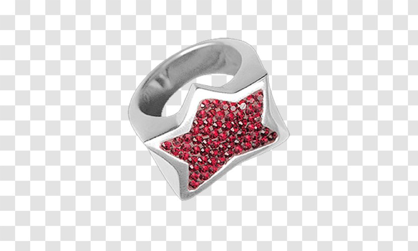 Silver Body Jewellery Ruby - Ring Transparent PNG