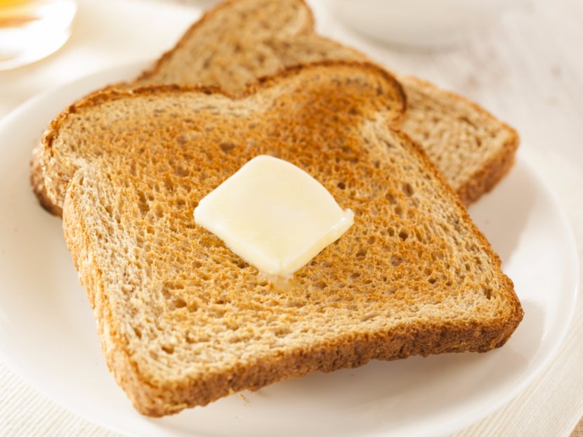 Toast Breakfast Butter Whole Wheat Bread Grain - Fruit Preserves Transparent PNG