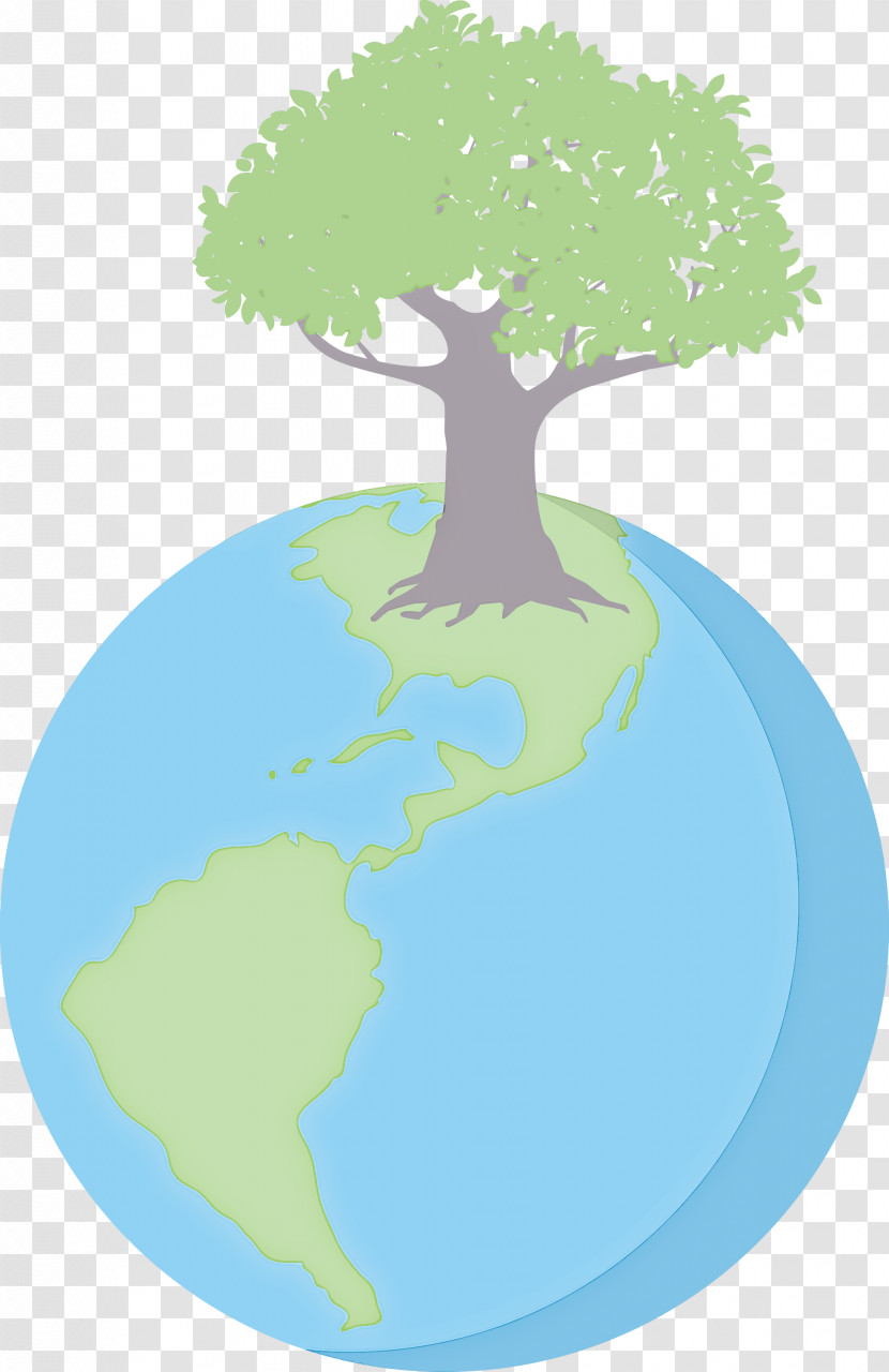 Earth Tree Go Green Transparent PNG