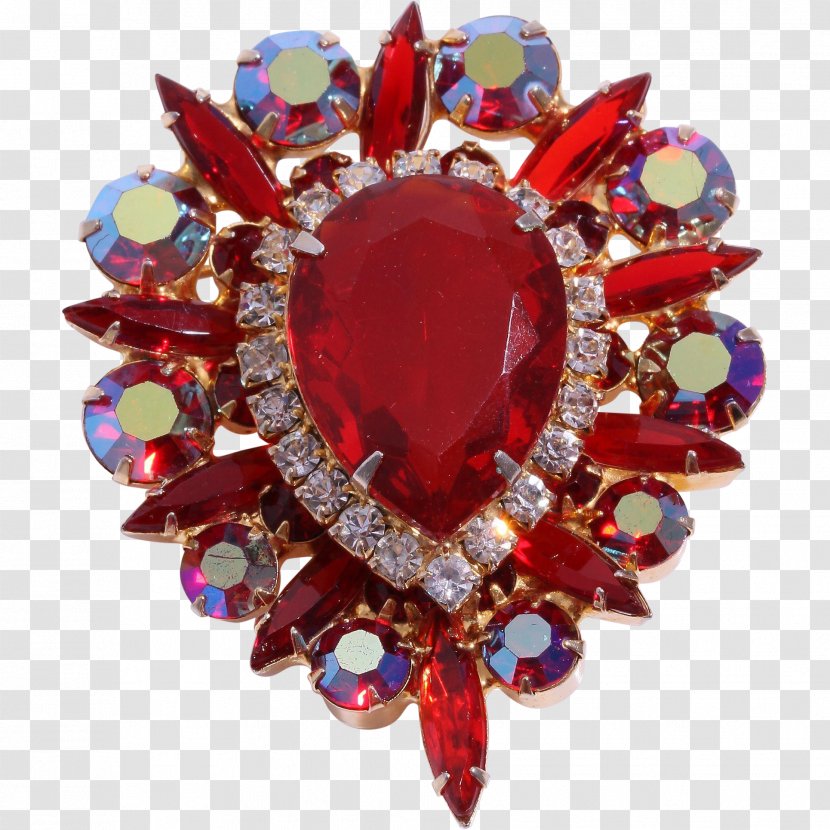 Jewellery Brooch Ruby Gemstone Clothing Accessories Transparent PNG