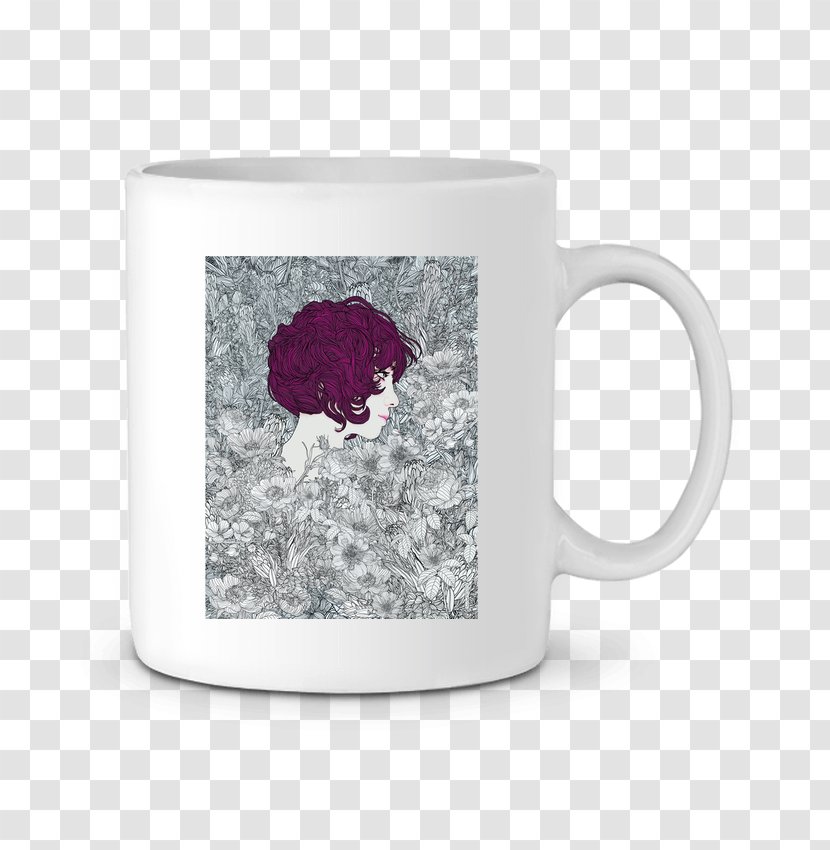 Coffee Cup Mug Tote Bag Purple Transparent PNG