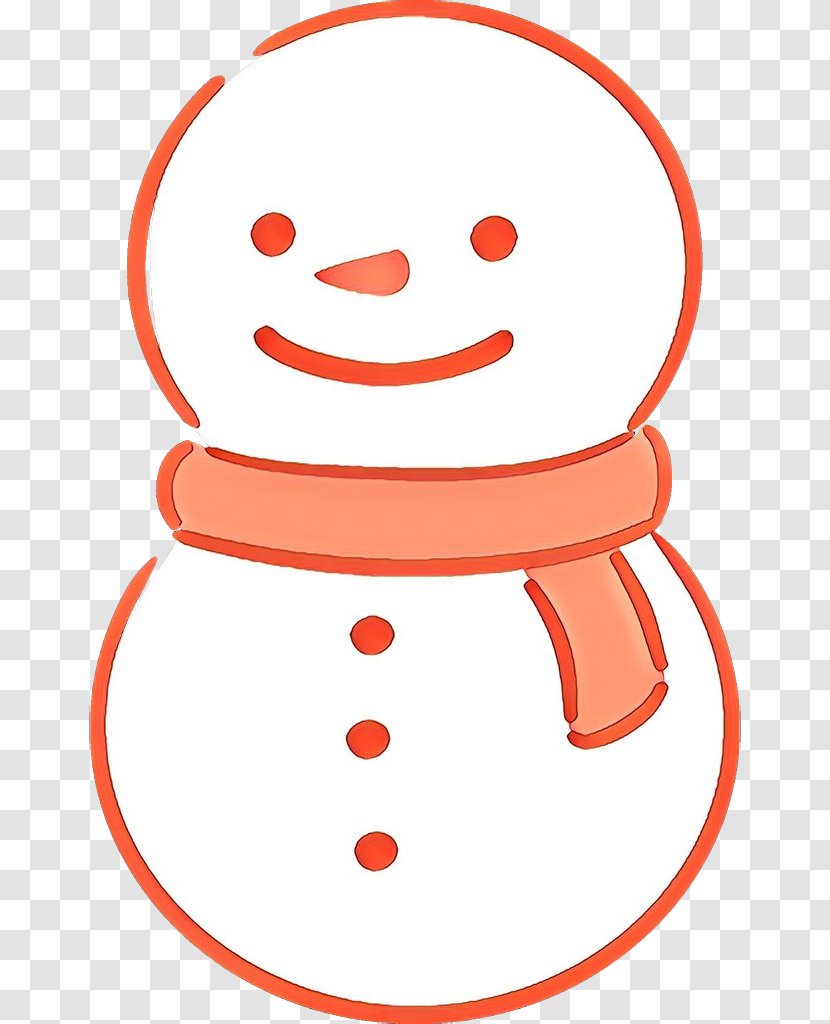 Orange - Snowman - Line Art Smile Transparent PNG