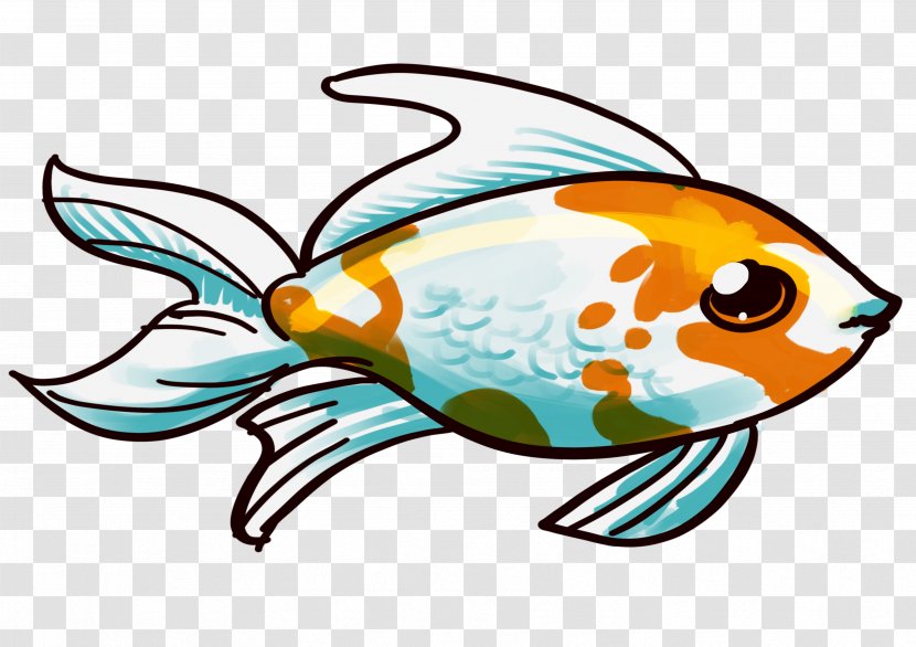 Comet Bubble Eye Butterfly Tail Fish Breed - Organism - Goldfish Transparent PNG