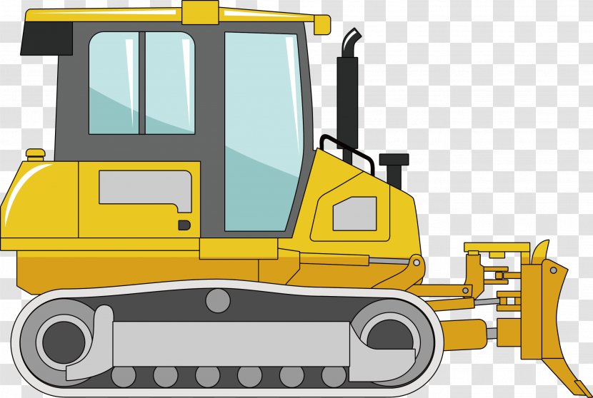 Bulldozer Heavy Equipment Machine Excavator - Engineering - Small Bulldozers For Construction Machinery Transparent PNG