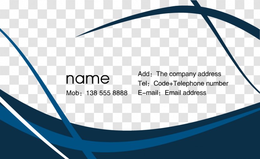 Blue Material On The Back Of Business Cards - Technology Transparent PNG
