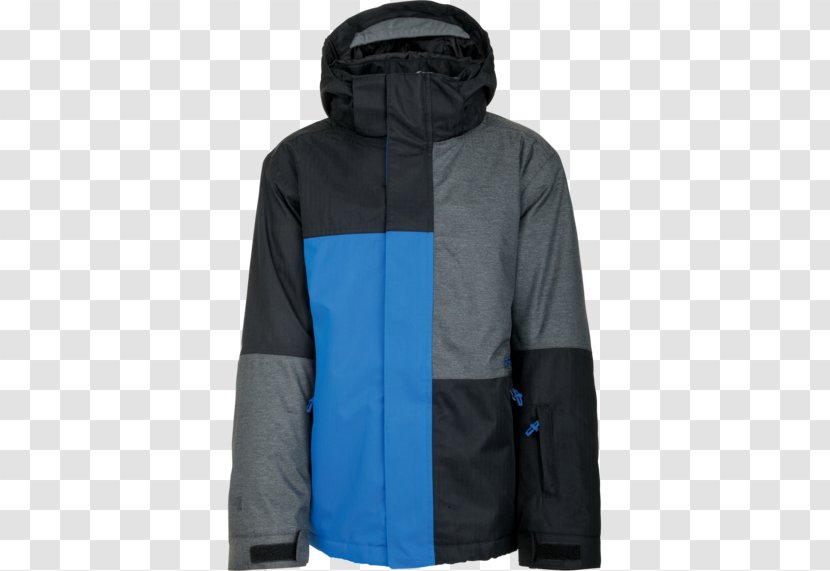 Cobalt Blue Bluza Hood Jacket Sleeve - Puffer Transparent PNG