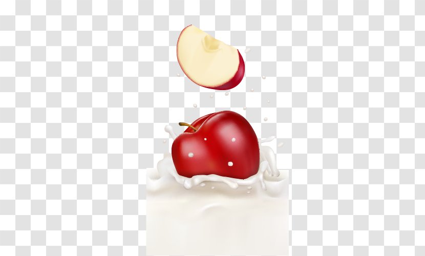 Juice Apple Milk Fruit - Star - Red Transparent PNG
