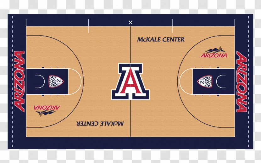 Arizona Wildcats Men's Basketball McKale Center Women's NBA Court - Nba Transparent PNG
