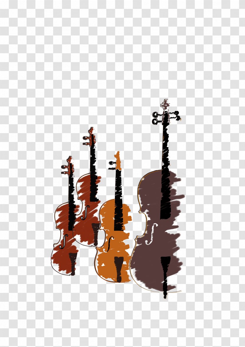 String Instruments Violin Musical Quartet Cello - Silhouette Transparent PNG
