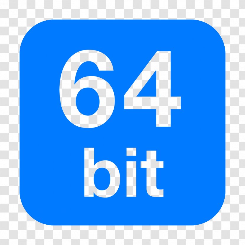 64-bit Computing 32-bit X86 - Blue - 64bit Transparent PNG