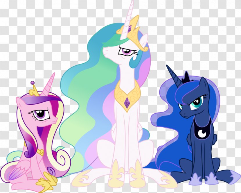 Twilight Sparkle Princess Celestia Luna Pony Cadance - Horse Like Mammal - Three Princesses Cliparts Transparent PNG