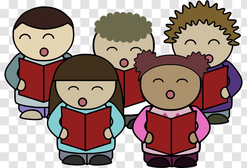 Singing Choir Clip Art - Cartoon - Pictures Of People In Church Transparent PNG