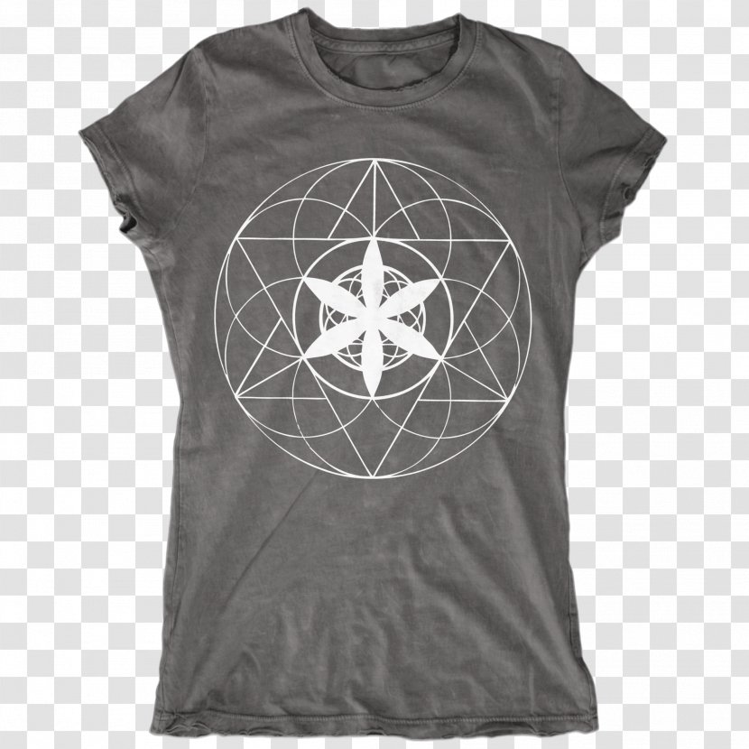 T-shirt Clothing Top Sleeve - Active Shirt - Sacred Geometry Transparent PNG