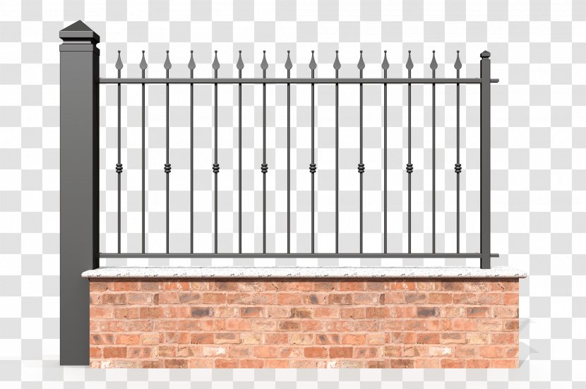 Picket Fence Guard Rail Wrought Iron Gate - Home Fencing Transparent PNG