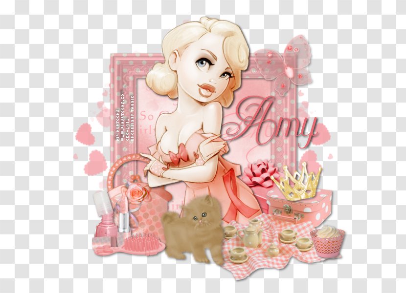 Pink M Figurine Cartoon Character RTV - Fiction - Girly Transparent PNG