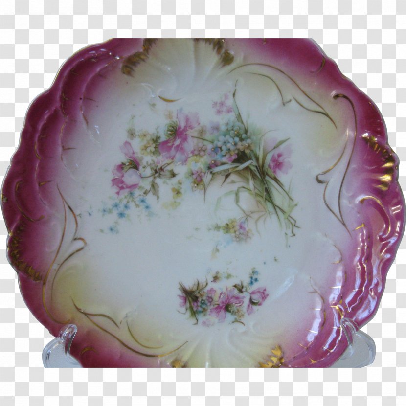 Plate Porcelain Saucer Vase Purple - Tableware - Hand-painted Cake Transparent PNG