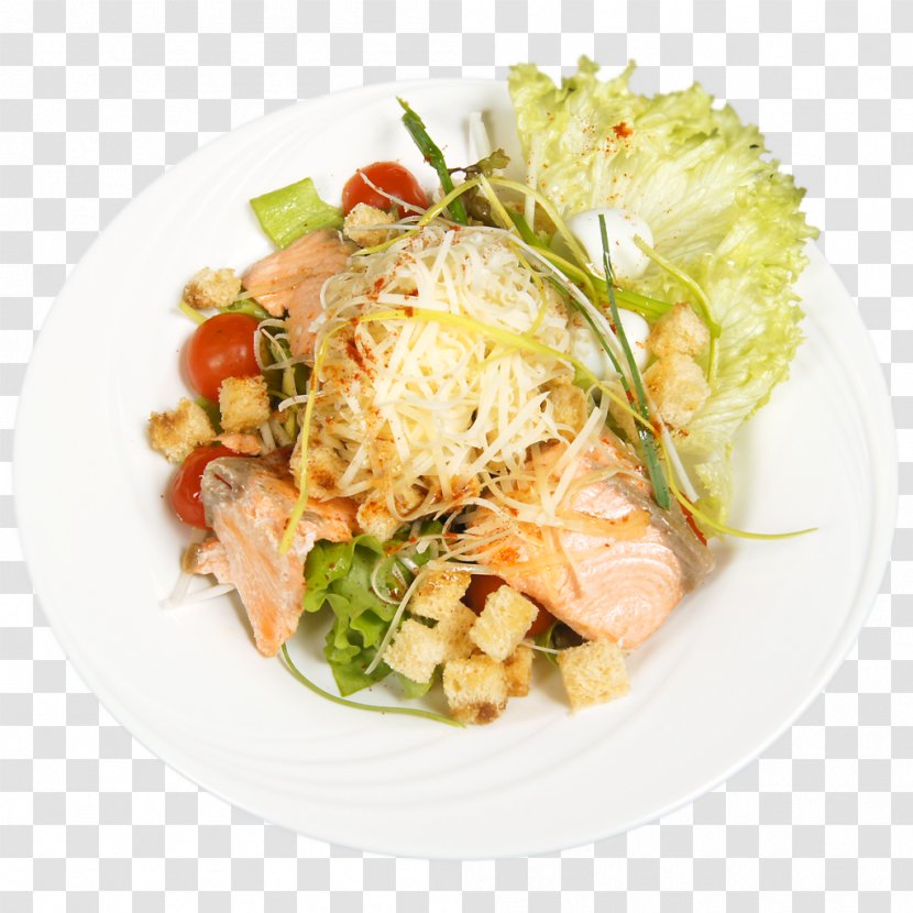 Caesar Salad Greek Pasta Crouton - Salmon Transparent PNG