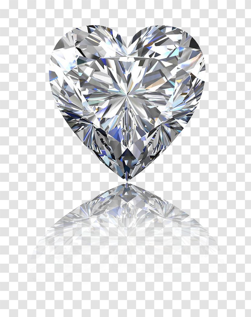Diamond Cut Heart Shape Cubic Zirconia - Carat - Shaped Transparent PNG