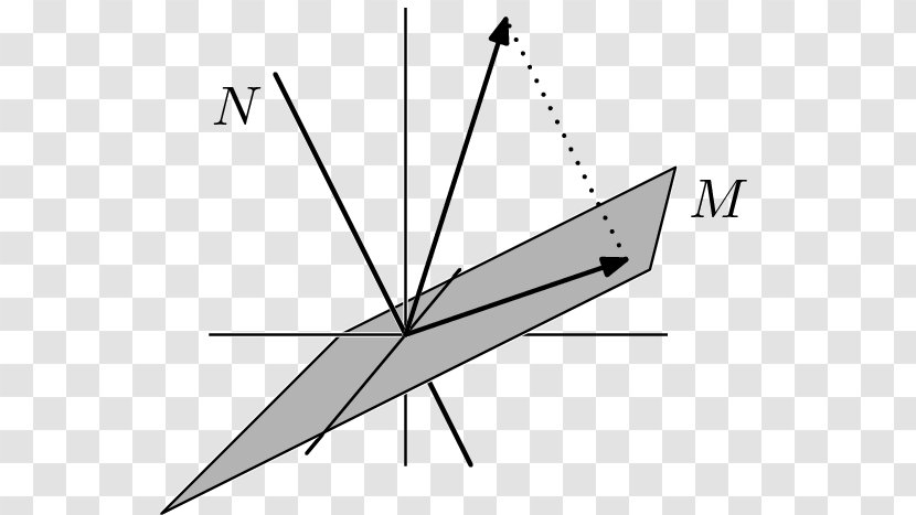 Vector Projection Plane Linear Subspace Angle - Point Transparent PNG
