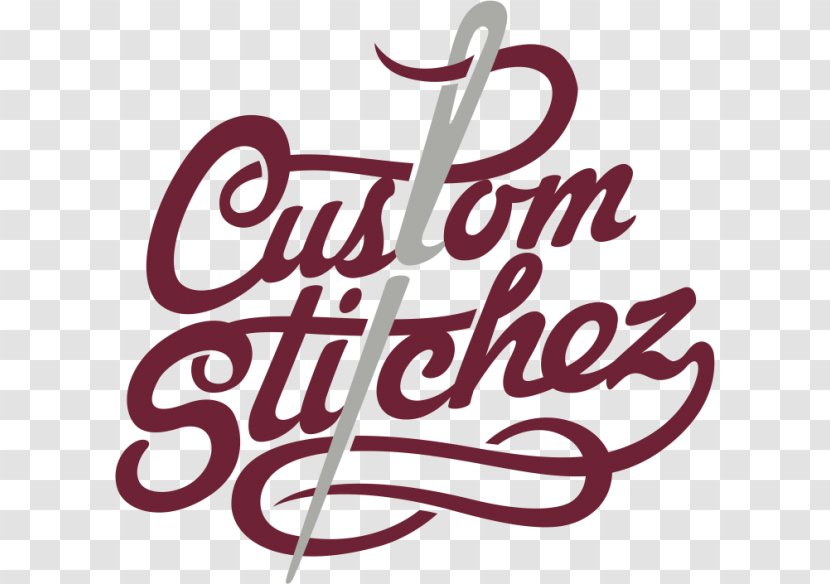 Custom Stitchez Logo Embroidery Embroidered Patch - Calligraphy - Longhorn Transparent PNG