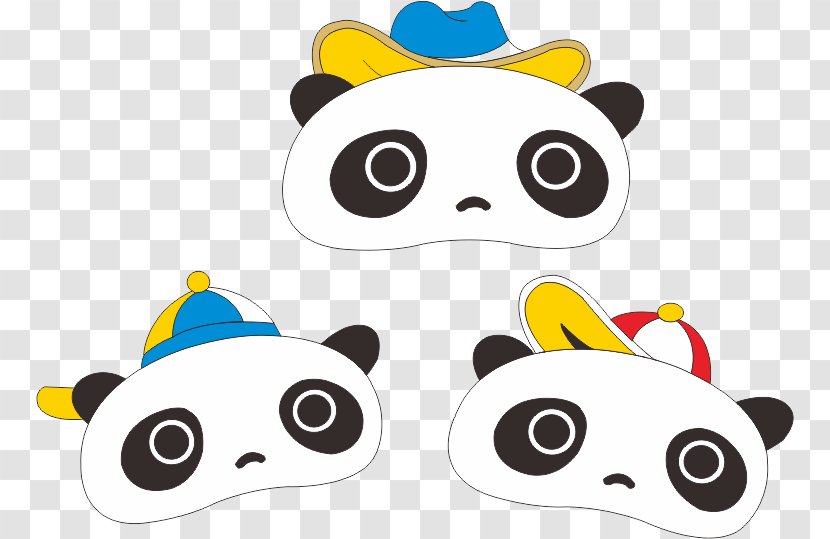 Giant Panda Cuteness Cartoon Clip Art - Headgear Transparent PNG
