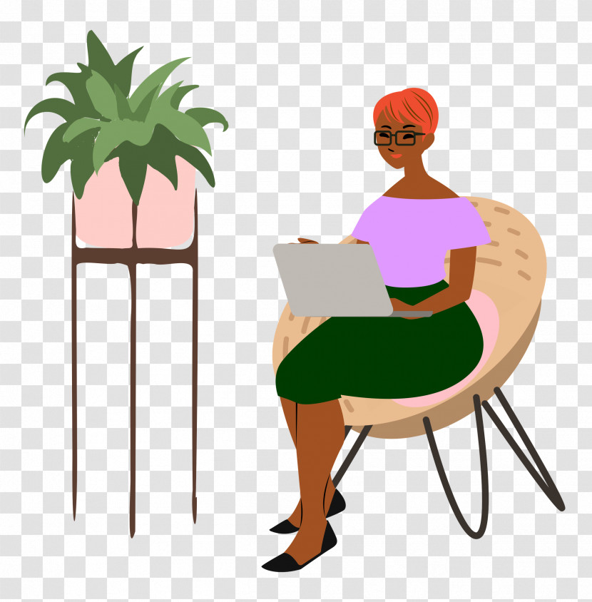 Alone Time Lady Computer Transparent PNG